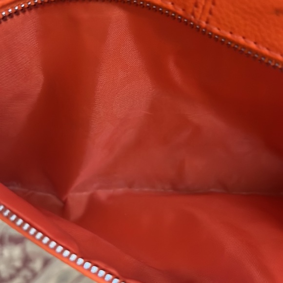 Joy Mangano Orange leather crossbody bag with adjustable strap GUC/RFID convert - Picture 12 of 12